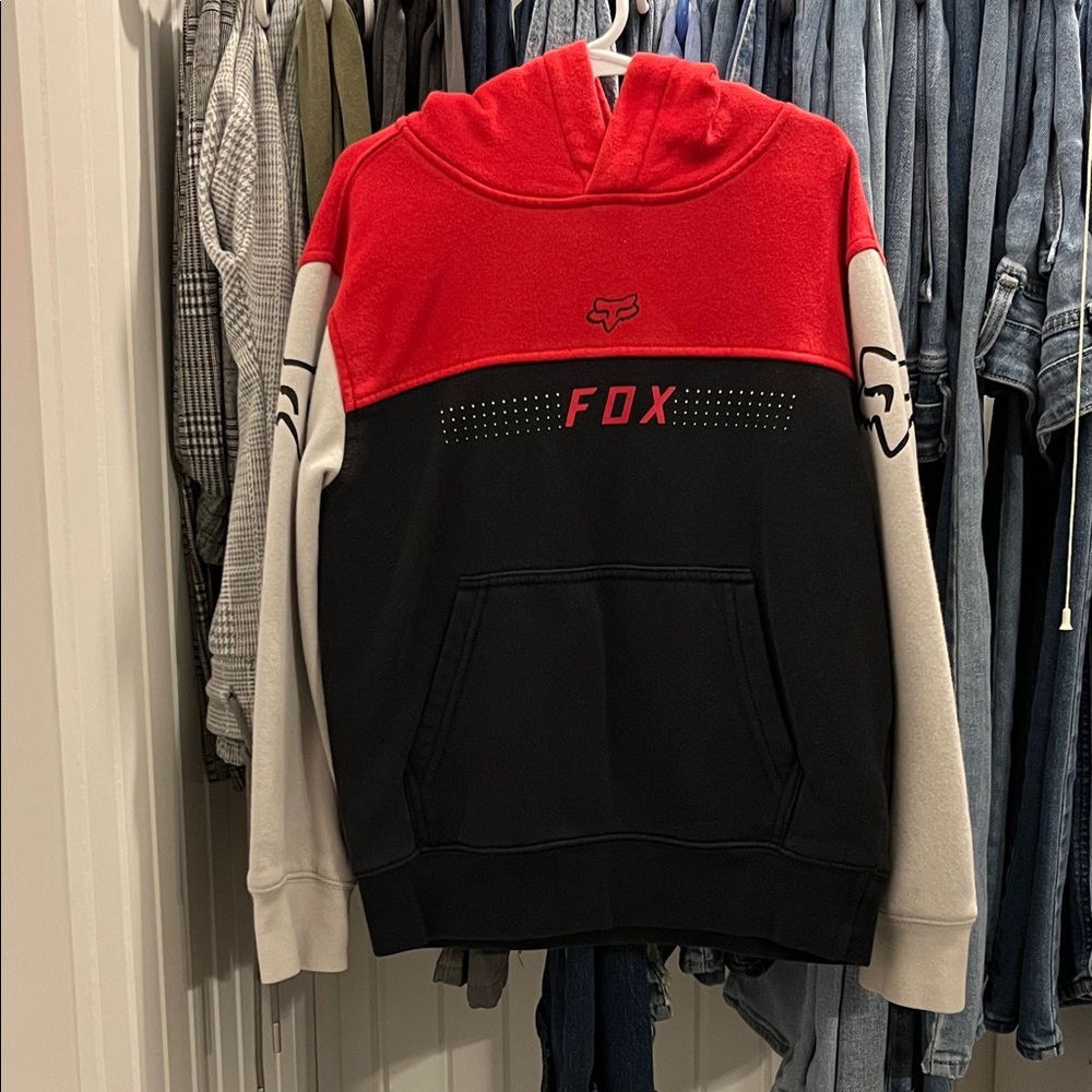 Fox Red and Black Pullover with Gray Accents